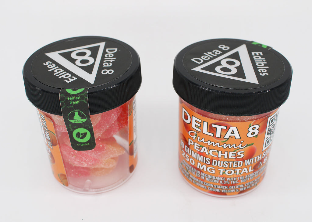 DELTA 8 THC PEACH GUMMIS NOW IN STOCK!!!