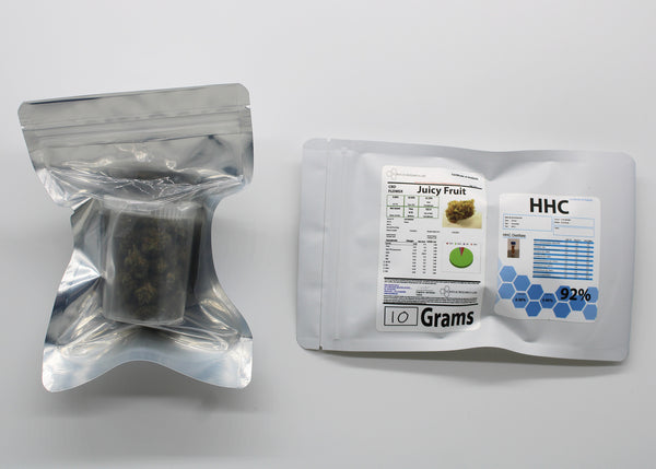 10 GRAMS HHC HEMP FLOWER SMALL BUDS - JUICY FRUIT STRAIN.