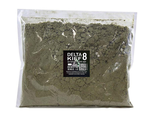 BULK DELTA 8 THC KIEF (10 G - 1 KG) - 200 MG/G CBD | 80 MG/G Δ8.