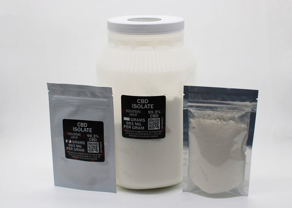 BULK CBD ISOLATE (50 - 1000 Grams) - 99.3% CBD, THC FREE.